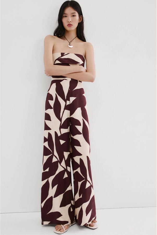 Mango jumpsuit donkerrood