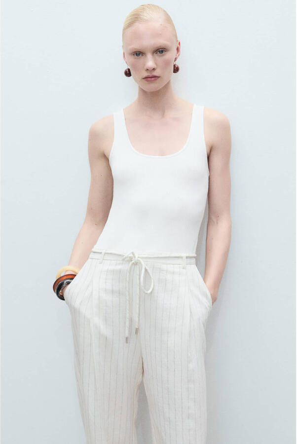 Mango jumpsuit ecru