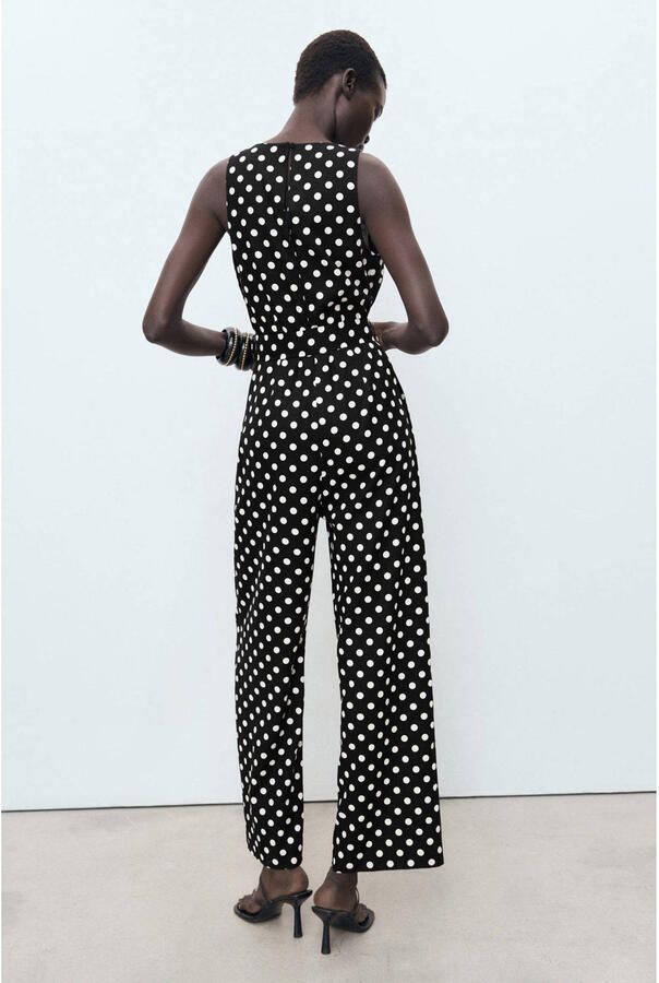Mango jumpsuit linnen zwart - Foto 3