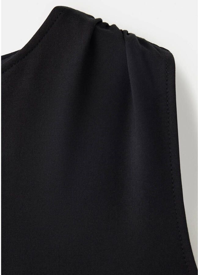 Mango jumpsuit met ceintuur zwart - Foto 2