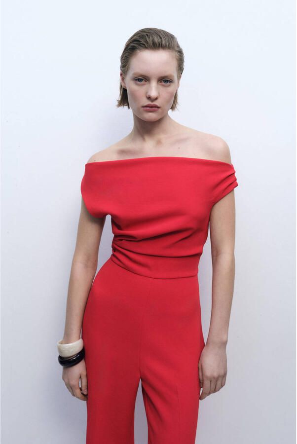 Mango jumpsuit rood
