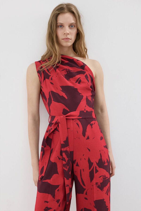 Mango jumpsuit rood