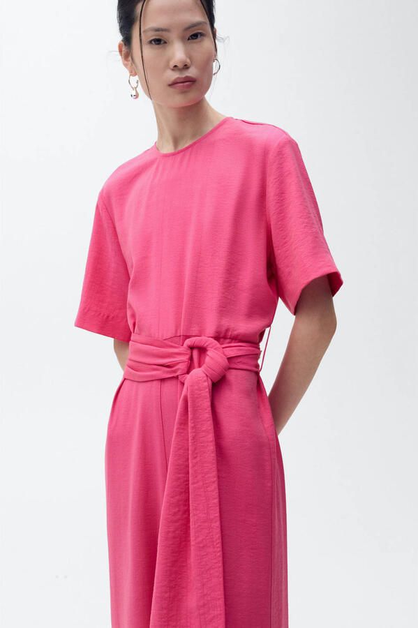 Mango jumpsuit roze