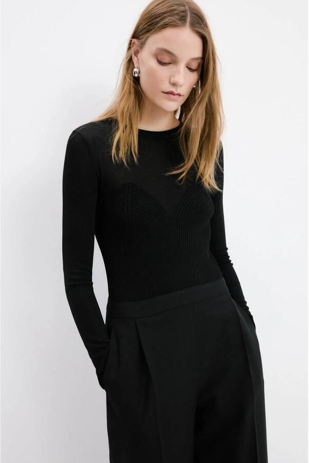 Mango jumpsuit zwart