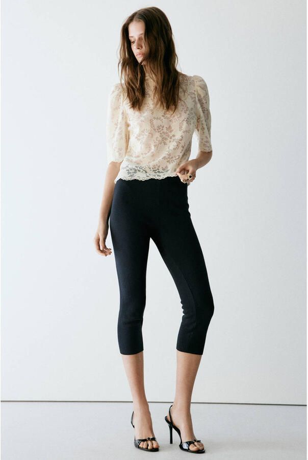 Mango kanten top beige - Foto 3