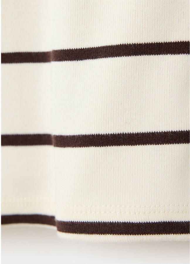 Mango katoenen gebreid vest met krijtstreep beige - Foto 2