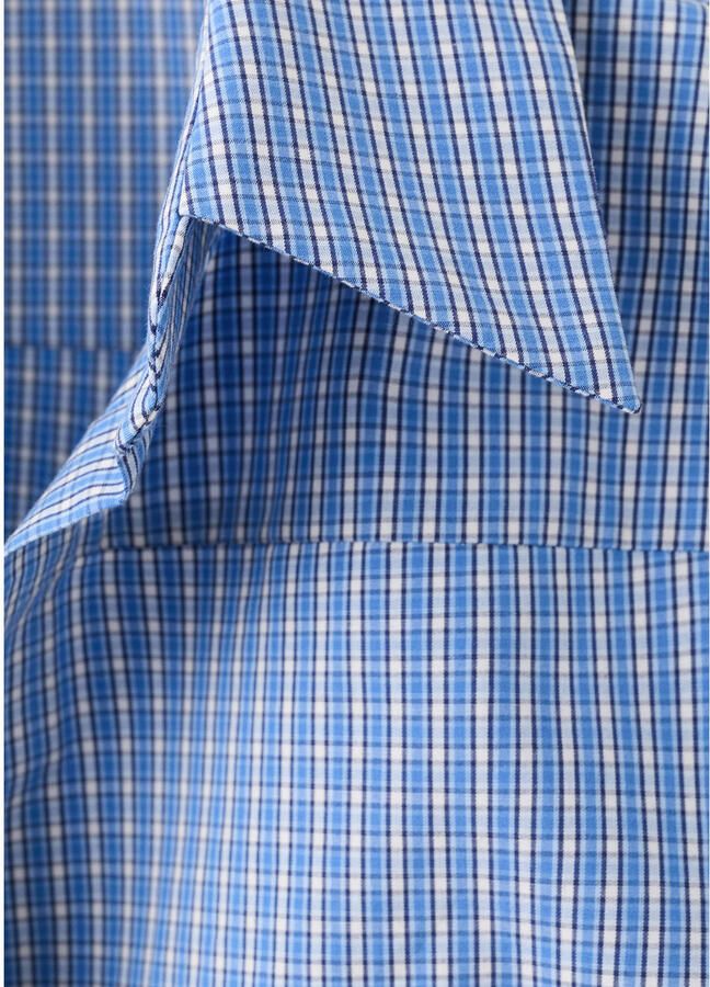 Mango katoenen geruite blouse blauw - Foto 2