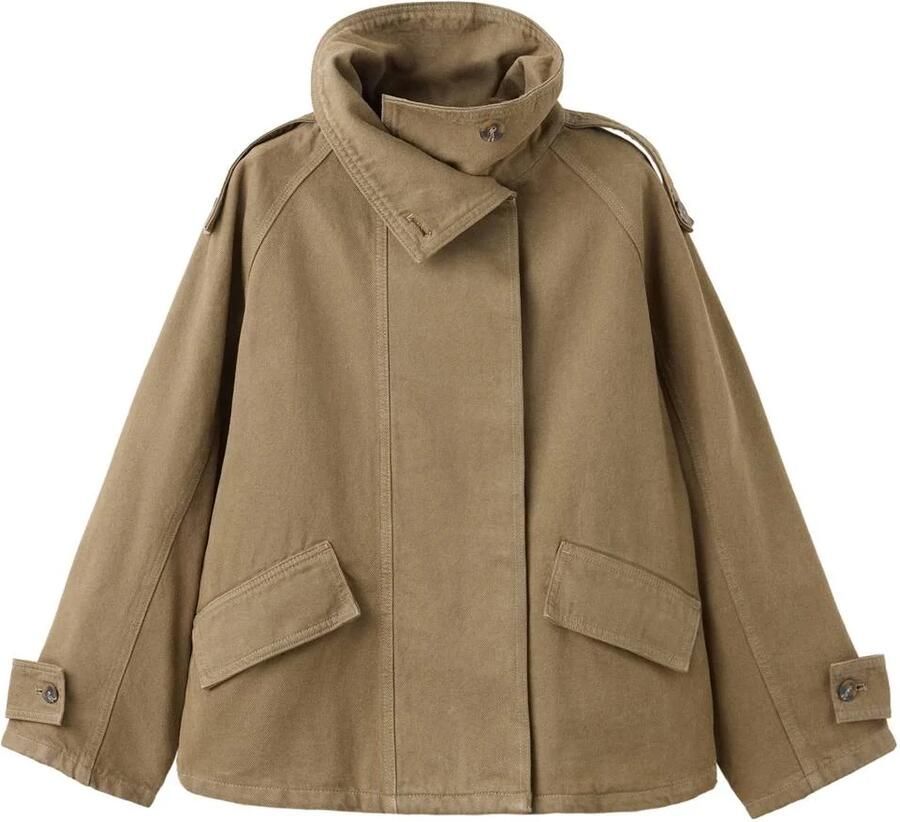 Mango katoenen parka beige