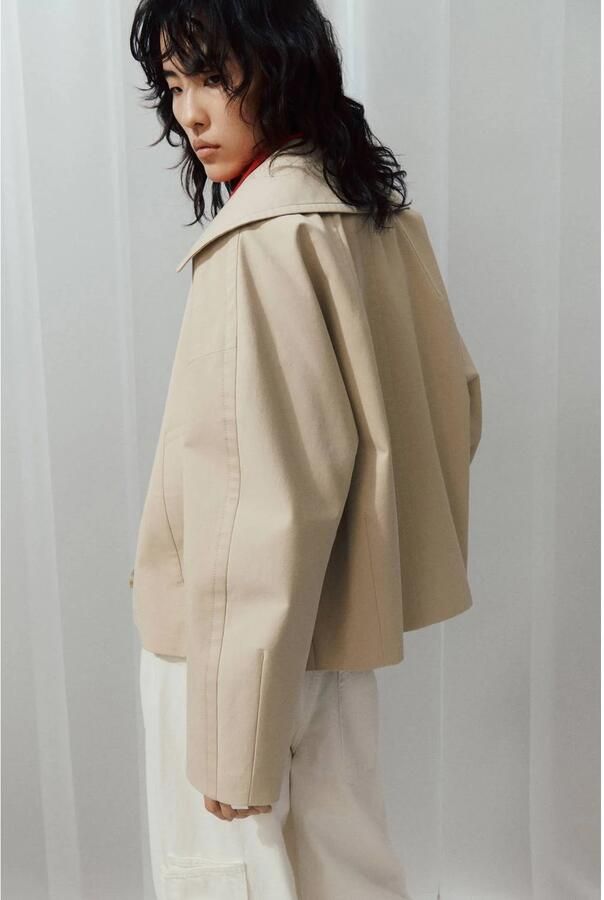 Mango katoenen trenchcoat beige - Foto 3