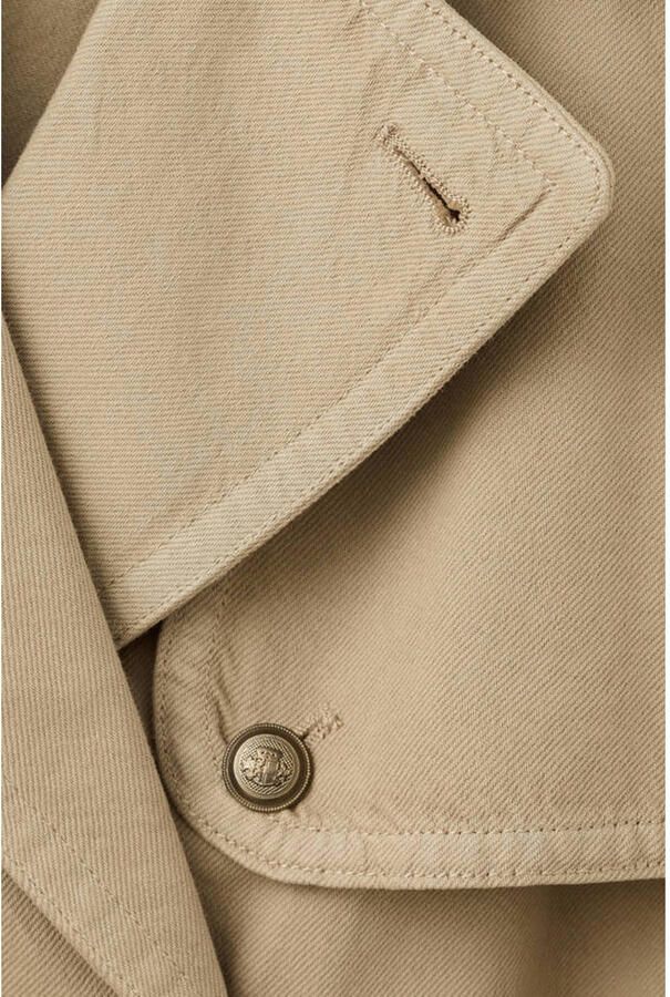 Mango katoenen trenchcoat met ceintuur beige - Foto 2