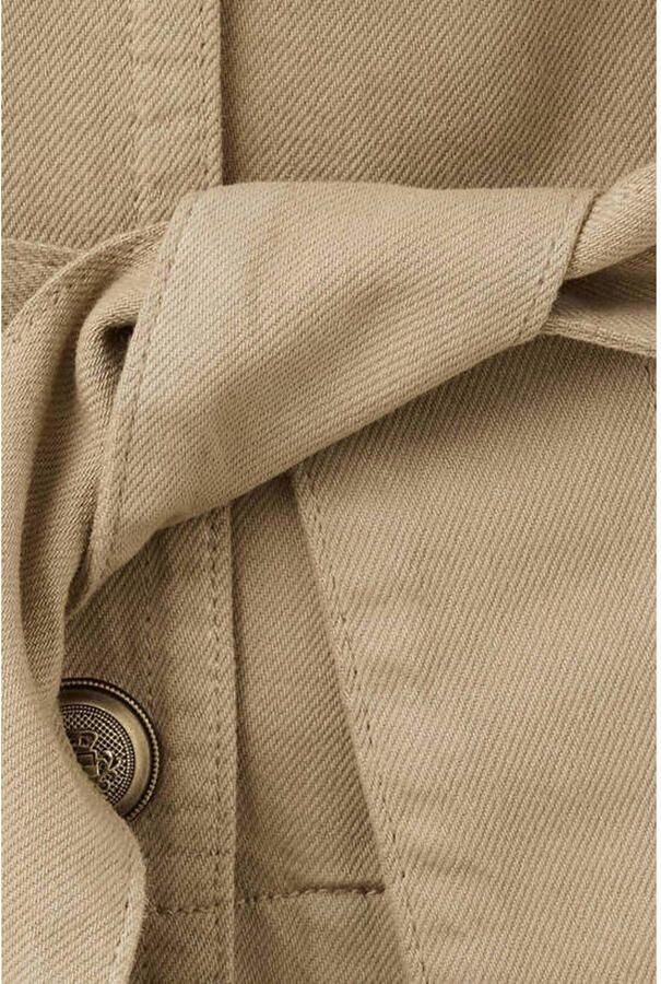 Mango katoenen trenchcoat met ceintuur beige - Foto 3