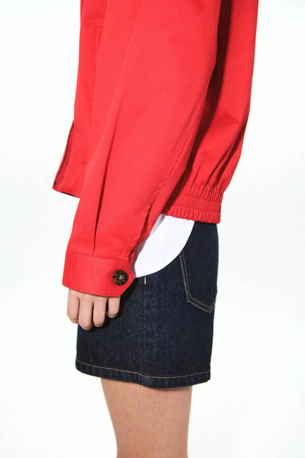 Mango katoenen zomerjas rood - Foto 3