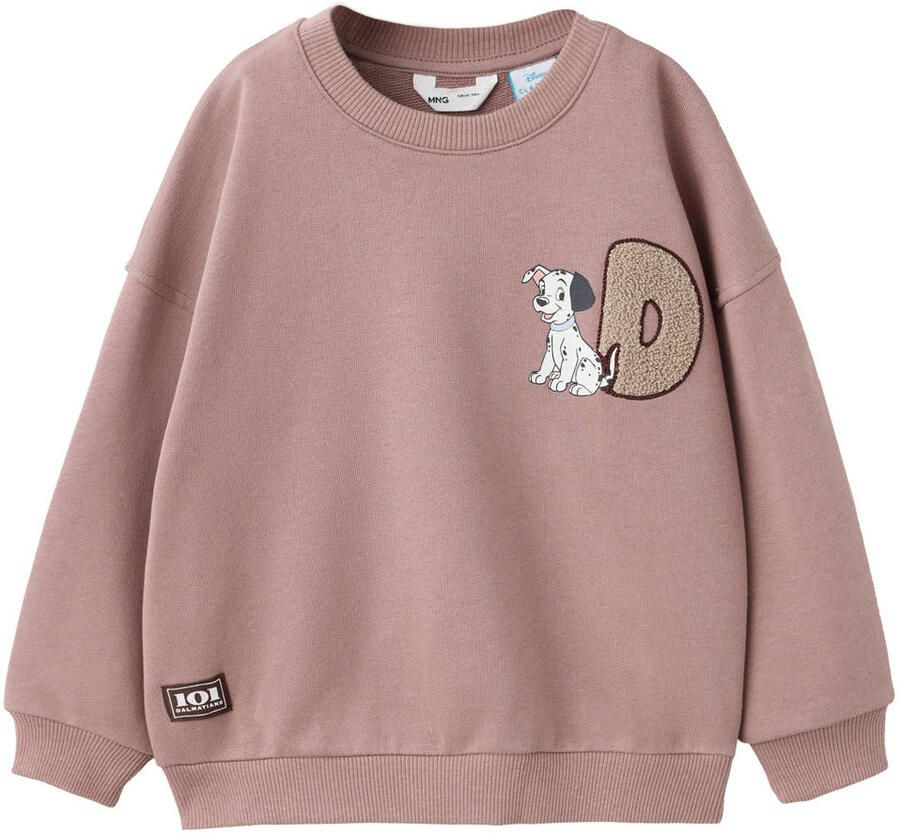 Mango Kids 101 Dalmatiërs sweater met backprint oudroze