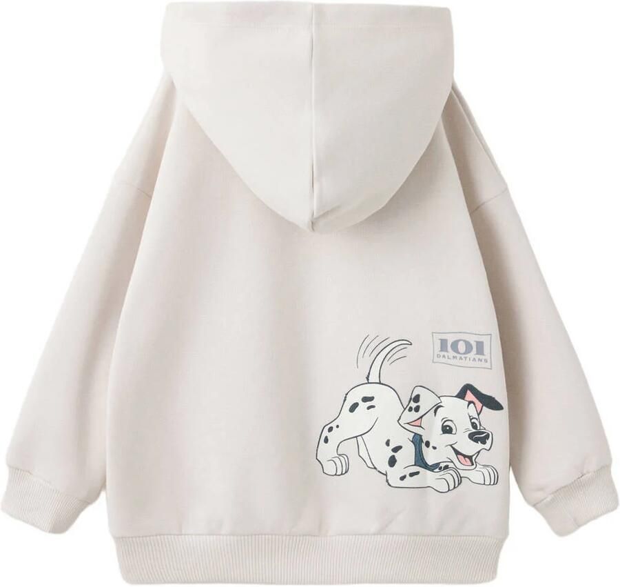 Mango Kids 101 Dalmatiërs sweater met backprint pastelgrijs - Foto 2