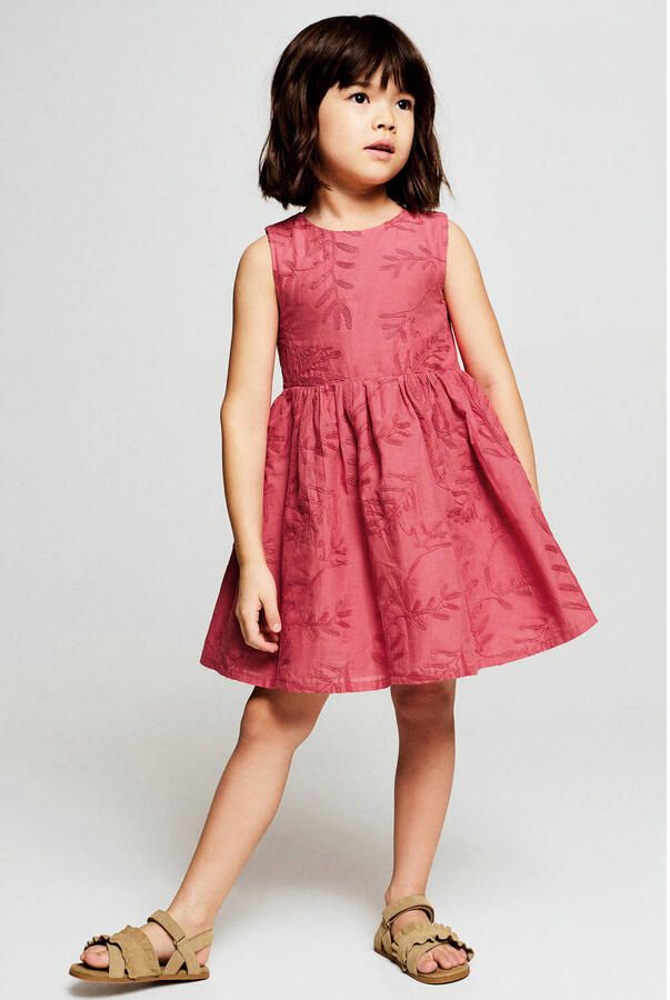Mango Kids A-lijn jurk rood