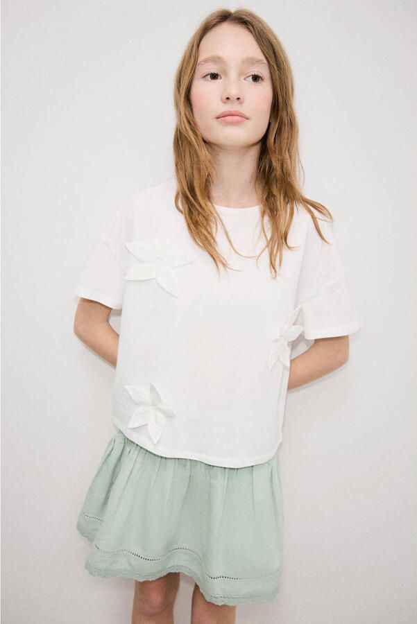 Mango Kids A-lijn rok turquoise