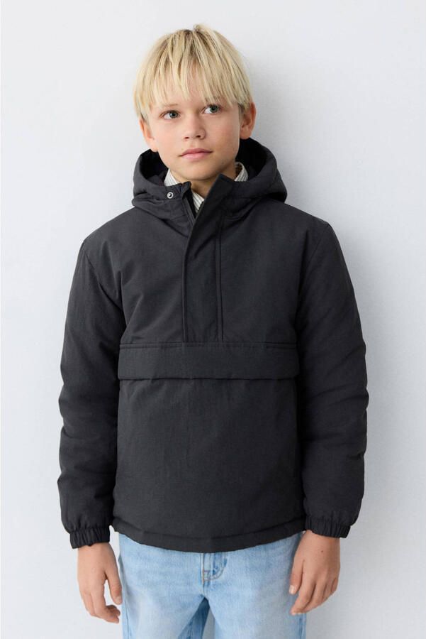 Mango Kids anorak antraciet