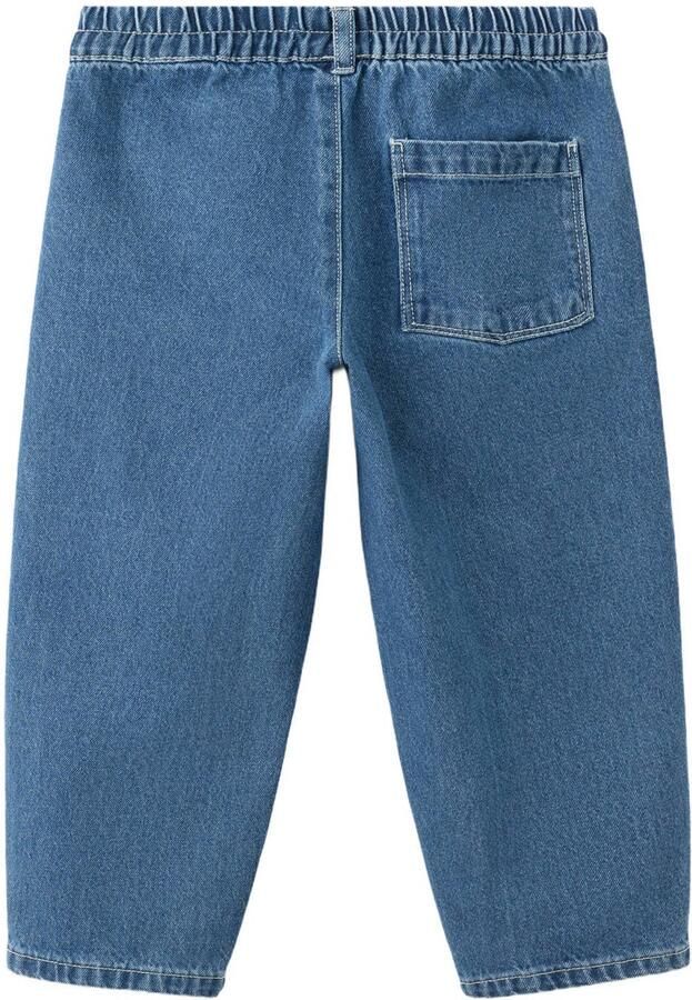 Mango Kids baggy jeans met patches mediumblauw - Foto 2