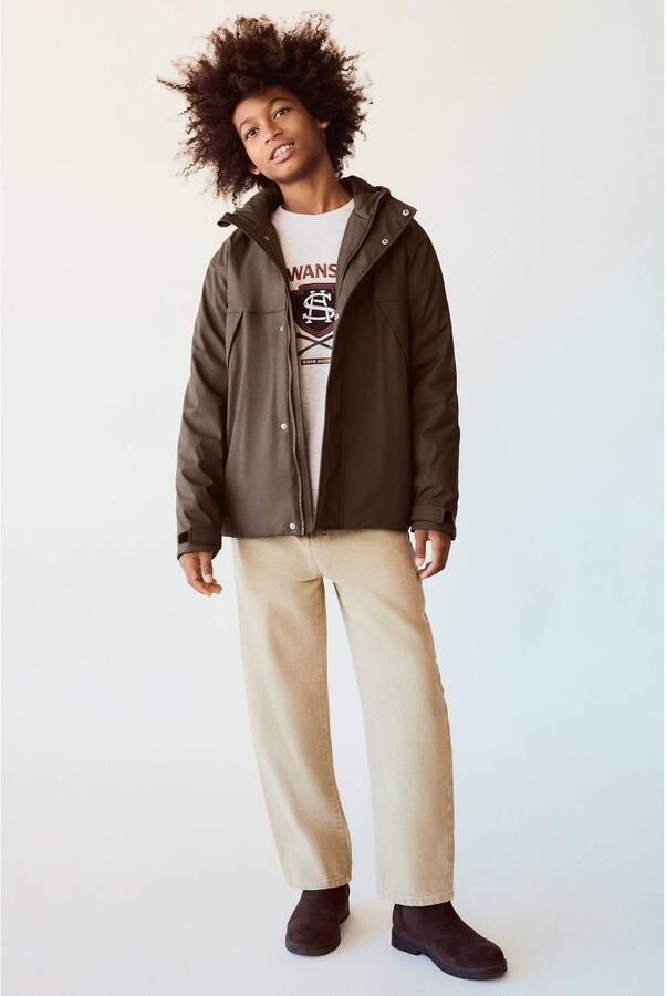 Mango Kids ballon barrel jeans beige