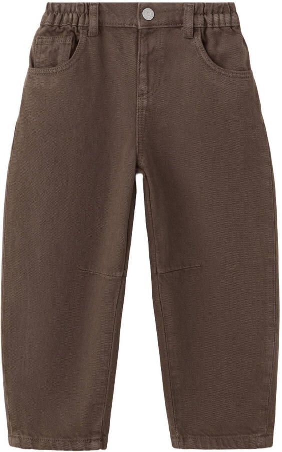 Mango Kids ballon barrel jeans donkerbruin