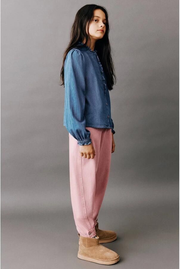 Mango Kids ballon barrel jeans roze - Foto 2