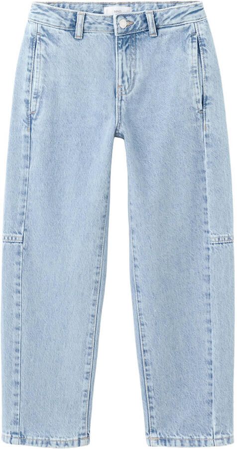 Mango Kids barrel jeans light blue denim
