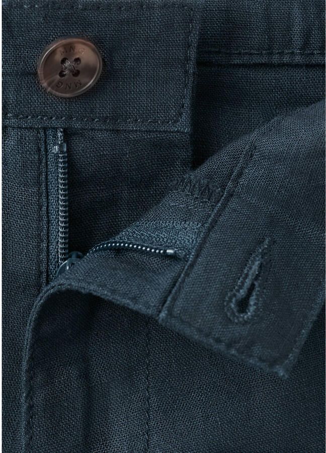 Mango Kids bermuda short met linnen donkerblauw - Foto 2