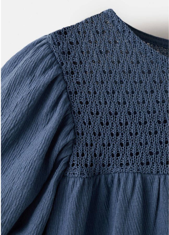 Mango Kids blousejurk blauw - Foto 2