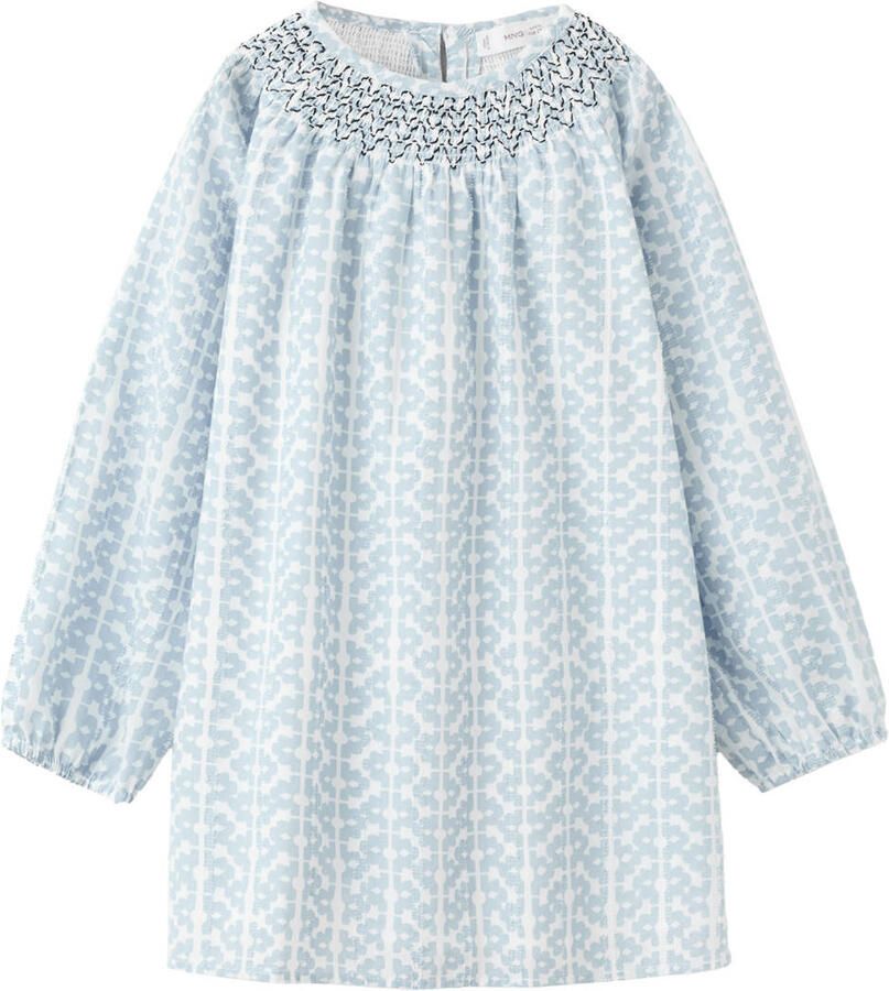 Mango Kids blousejurk lichtblauw