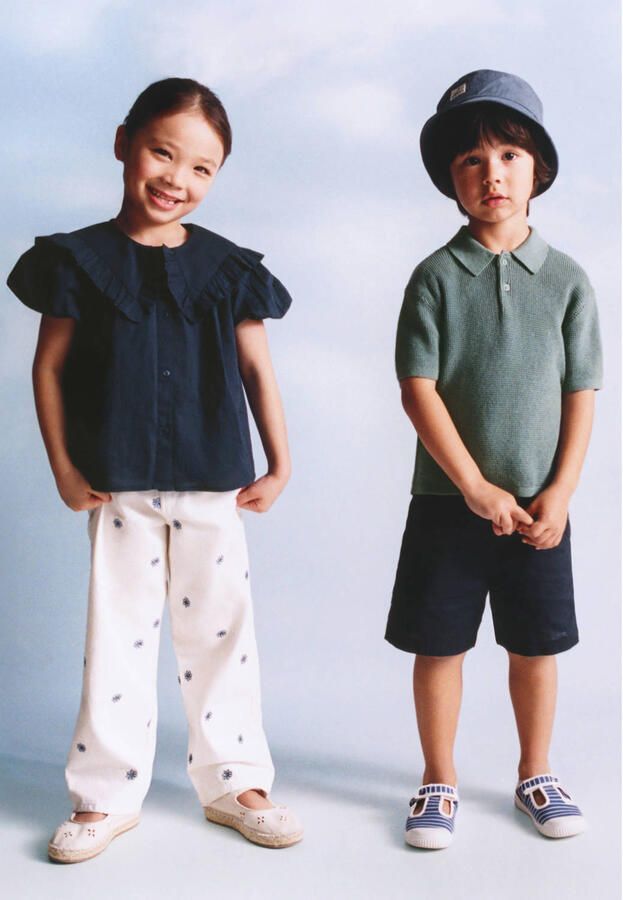 Mango Kids blousetop donkerblauw - Foto 2