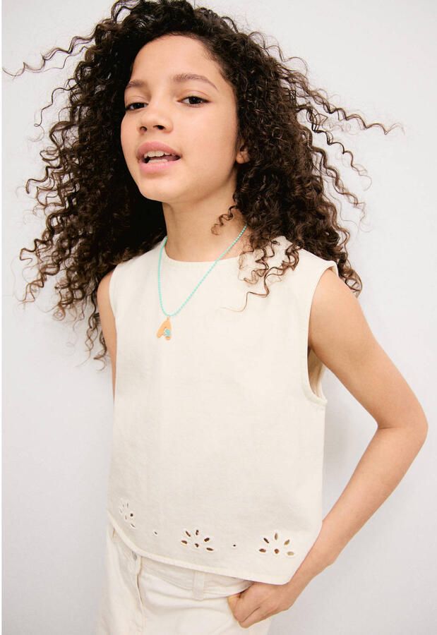 Mango Kids blousetop ecru
