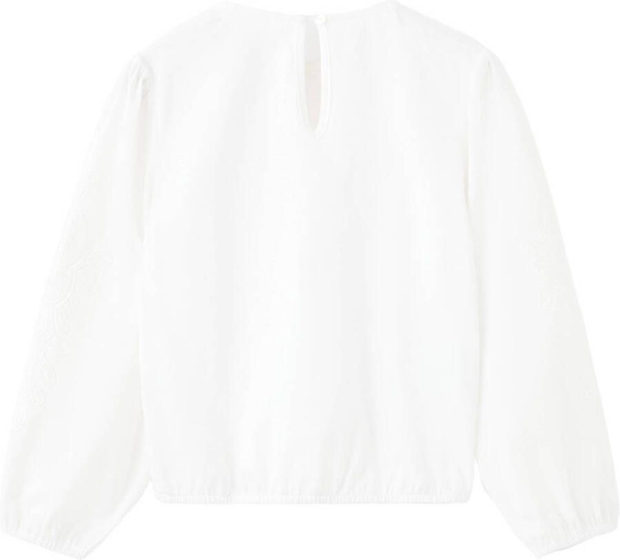Mango Kids blousetop met borduursels wit - Foto 2