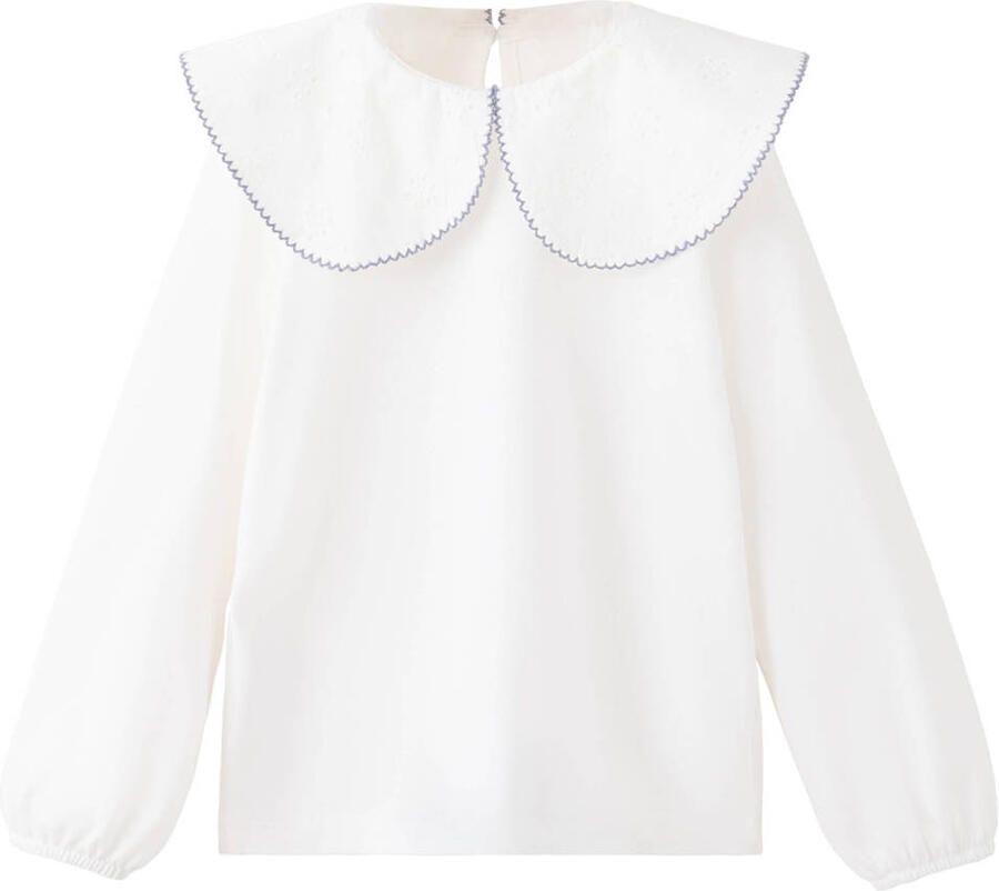 Mango Kids blousetop met broderie wit