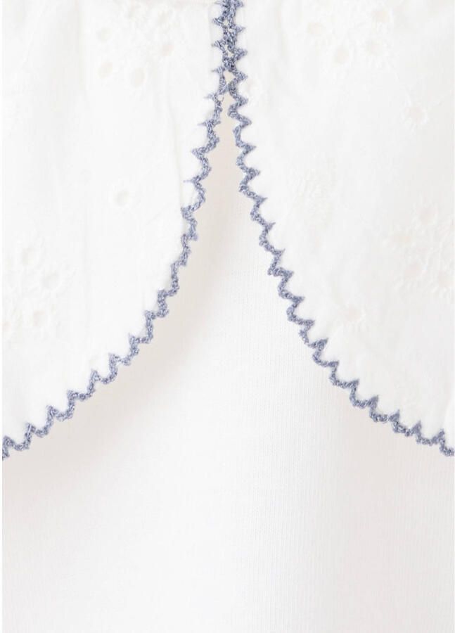 Mango Kids blousetop met broderie wit - Foto 3