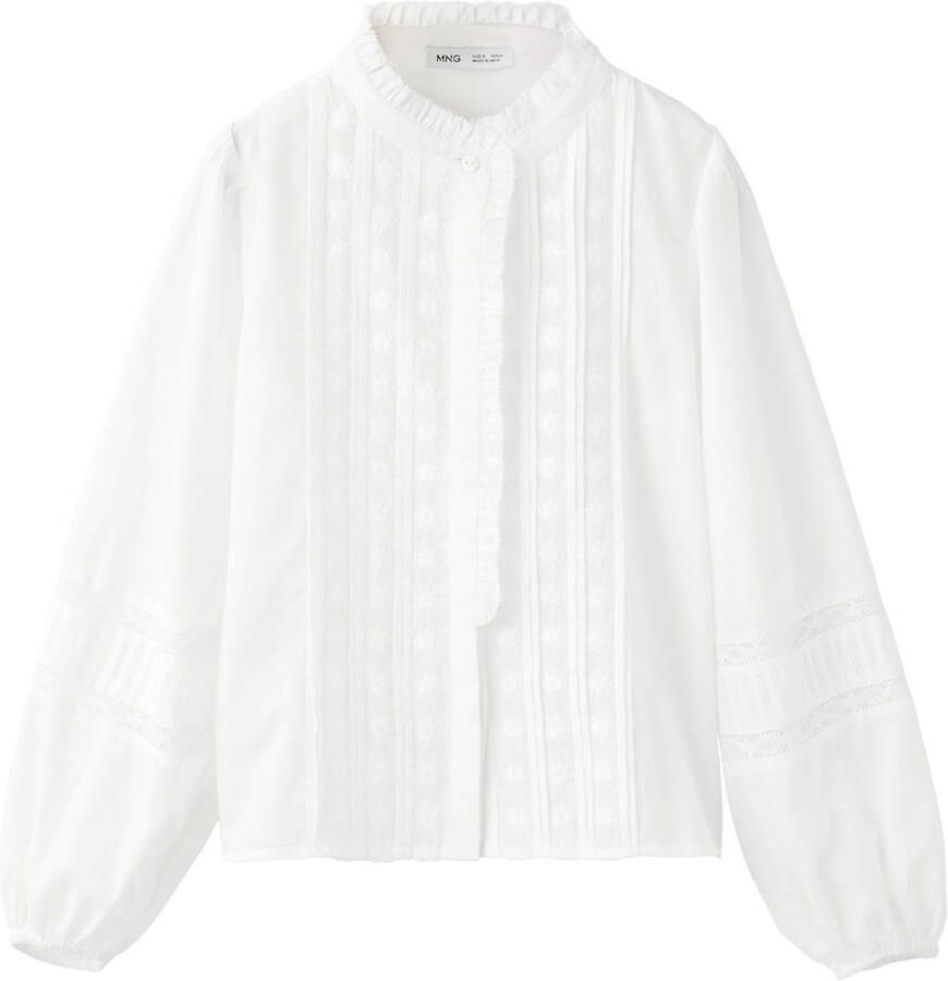 Mango Kids blousetop met ruches ecru