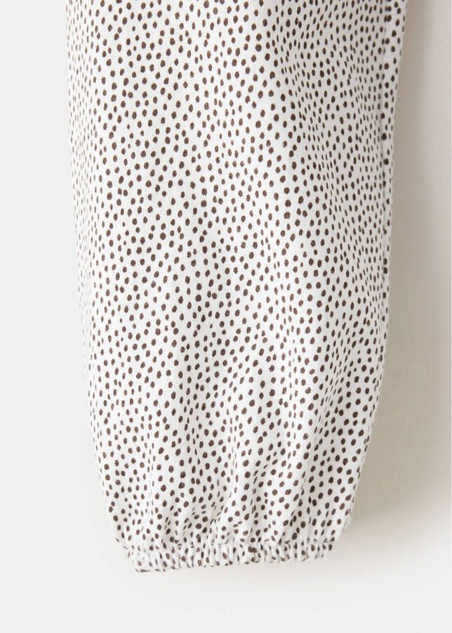Mango Kids blousetop met ruches en stippen wit - Foto 2