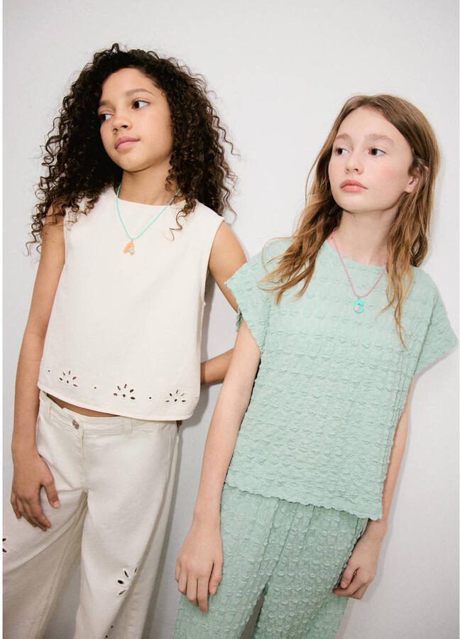 Mango Kids blousetop turquoise - Foto 3