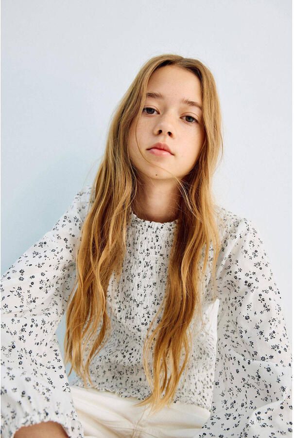 Mango Kids blousetop wit - Foto 3