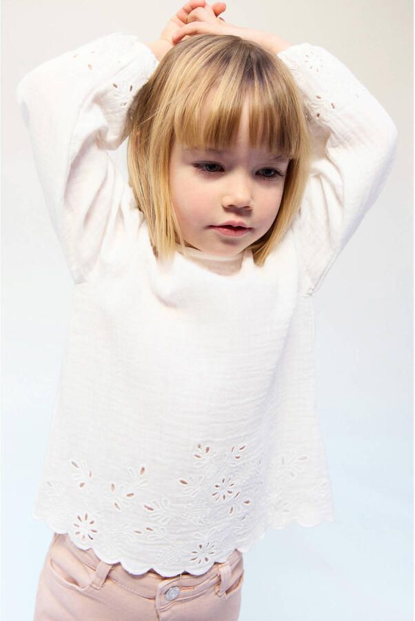 Mango Kids blousetop wit - Foto 3