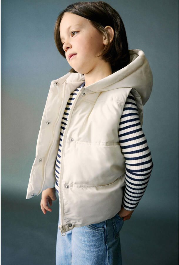 Mango Kids bodywarmer wit - Foto 3