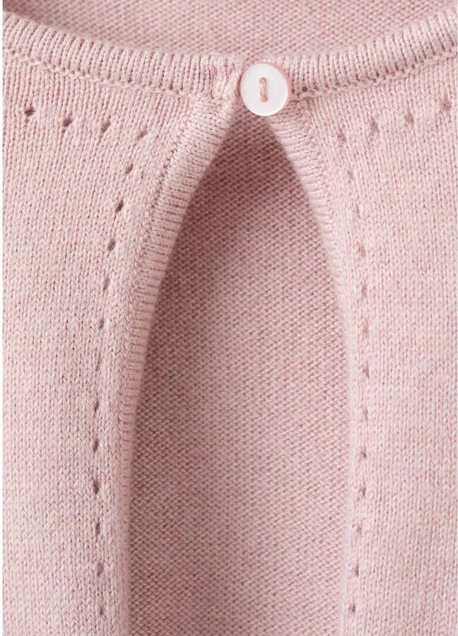 Mango Kids bolero lichtroze fijn gebreid - Foto 2