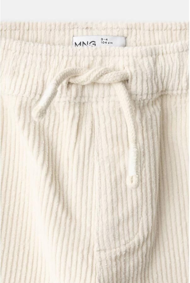 Mango Kids broek met corduroy details beige - Foto 2
