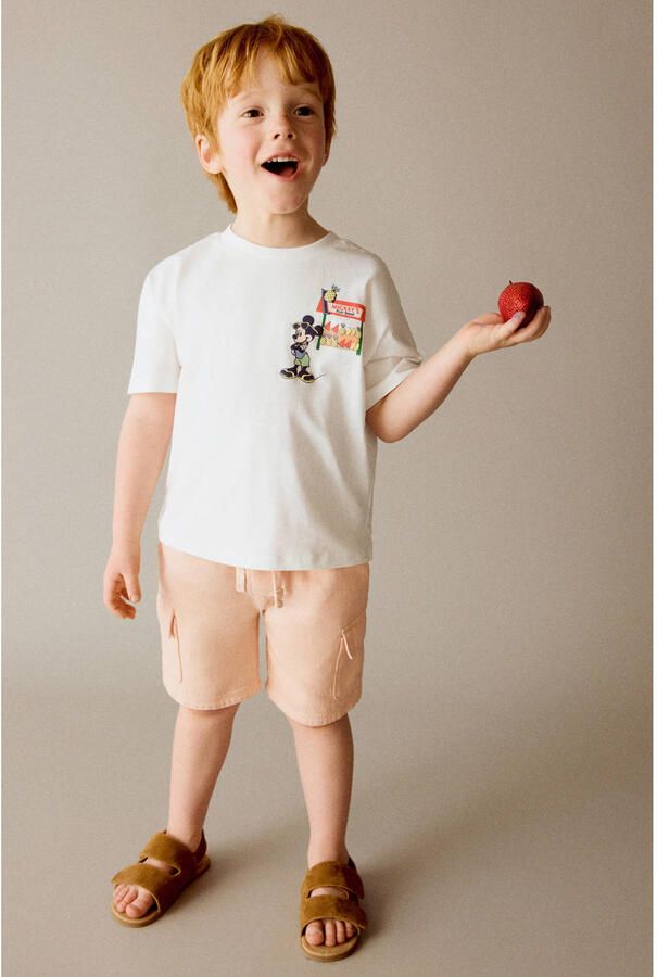 Mango Kids cargo short oranje