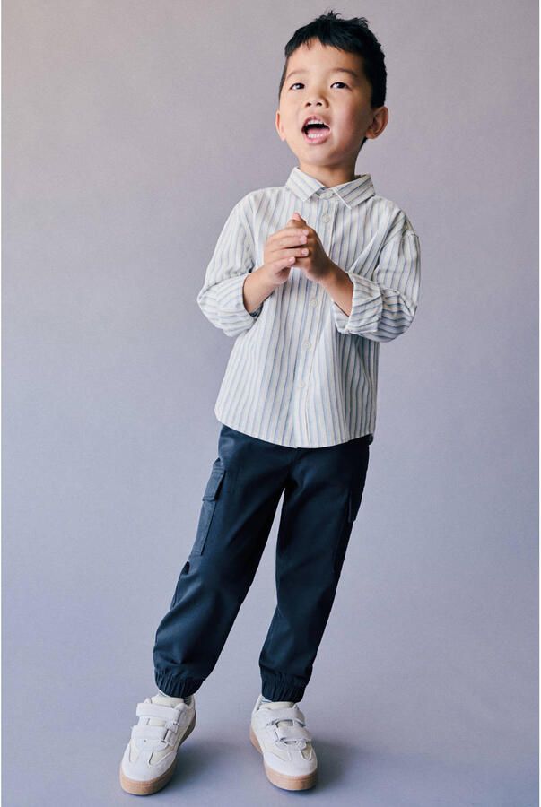 Mango Kids cargobroek donkerblauw