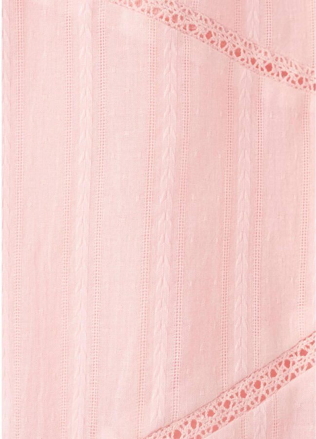 Mango Kids casual broek broderie lichtroze - Foto 2