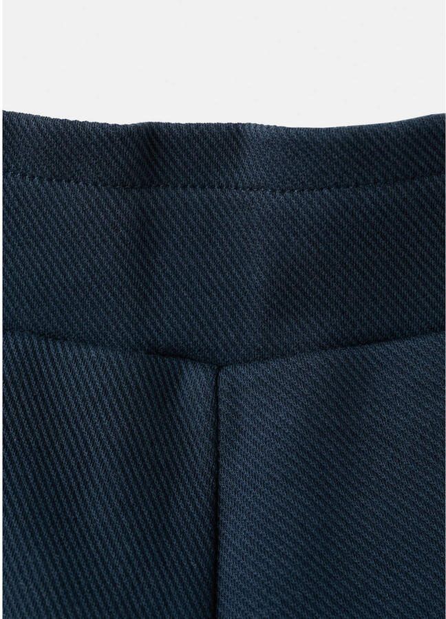 Mango Kids casual broek donkerblauw met textuur - Foto 2