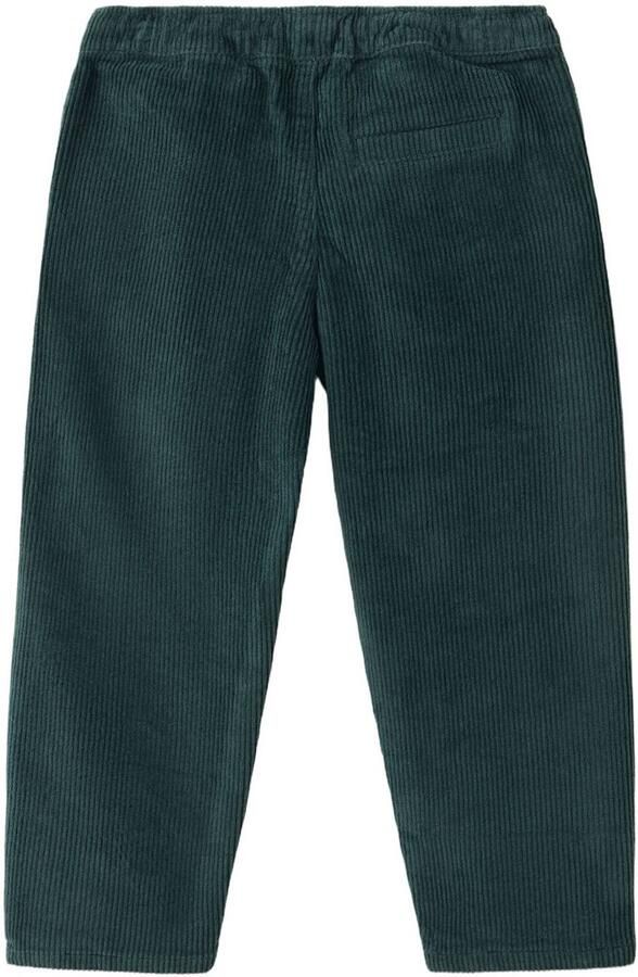 Mango Kids casual broek donkergroen - Foto 3