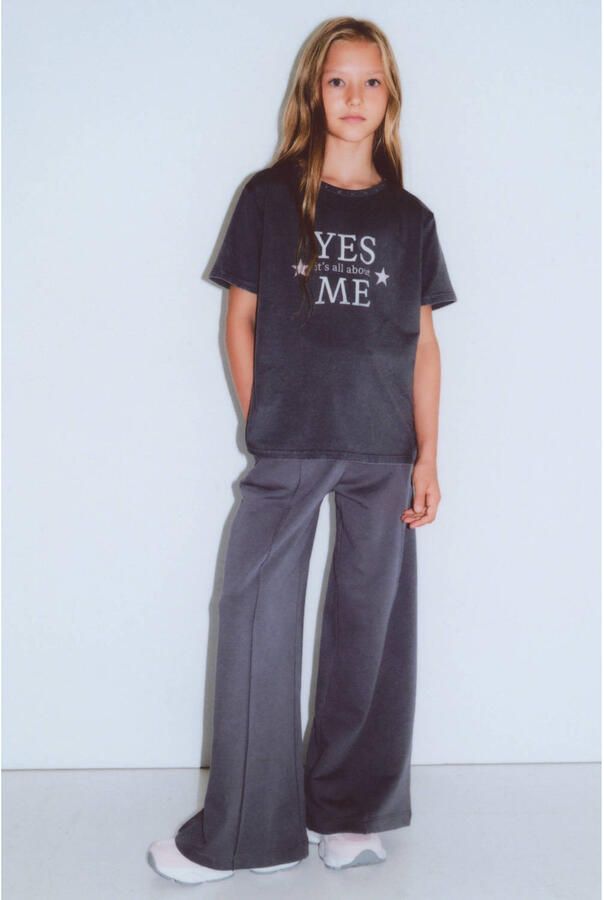 Mango Kids casual broek grijs