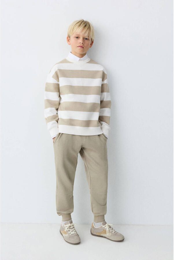 Mango Kids casual broek lichtbruin