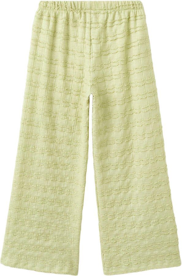 Mango Kids casual broek lichtgroen